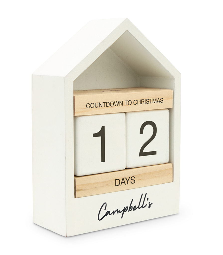 Personalized Wooden Block Countdown Calendar - Name - NKIN