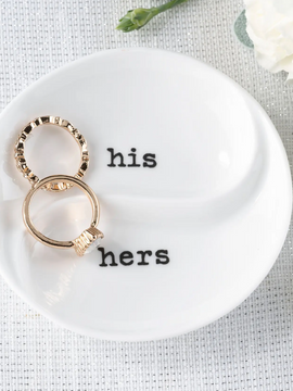 His and Hers Wedding Ceramic Dish