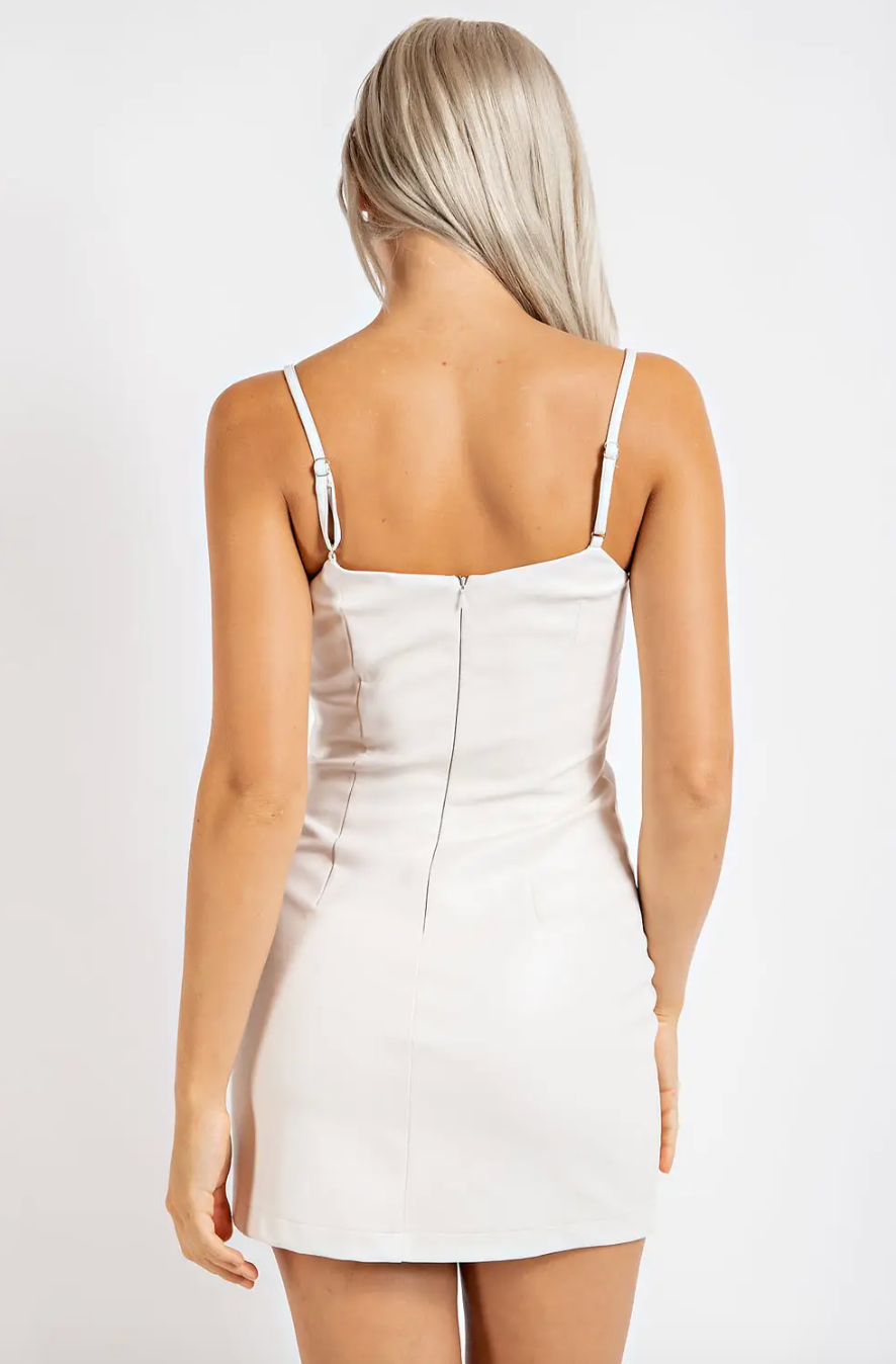 The "Fiona" little mini leather dress