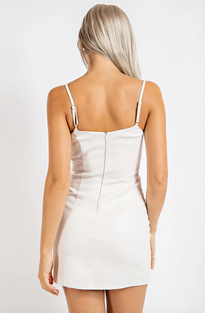 The "Fiona" little mini leather dress