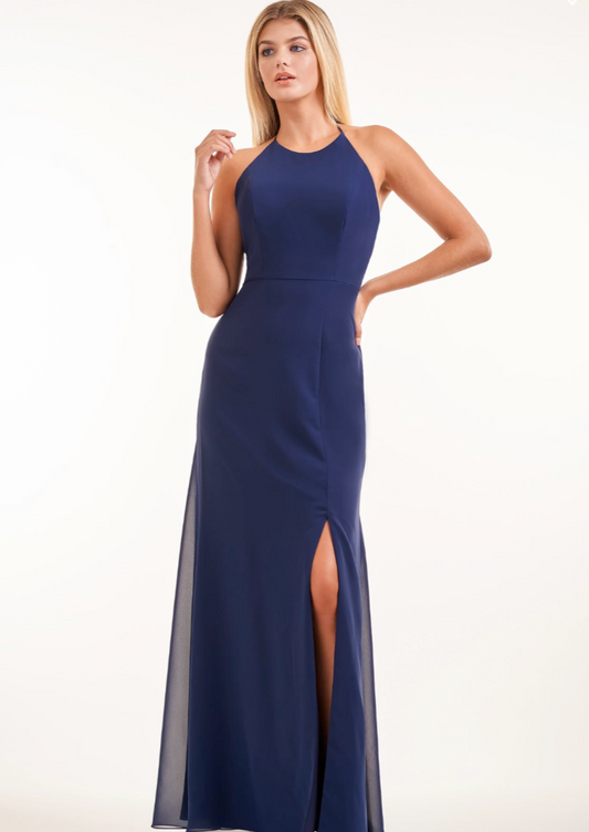 Full body front view of Jasmine P226001 in navy