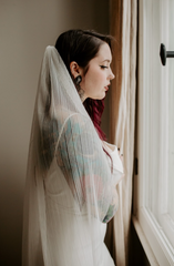 Pleated Light Ivory Accordion Veil