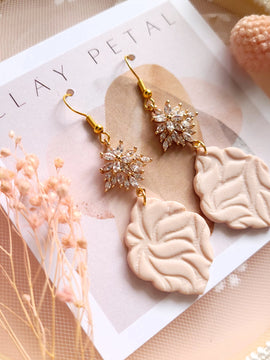 The Elena Pink Clay Earrings