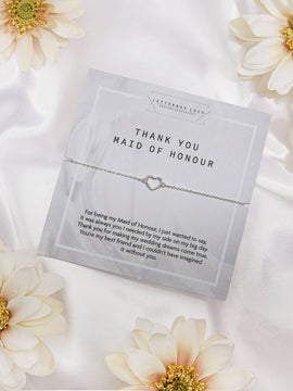 Maid of Honour Thank You Bracelet Gift Set