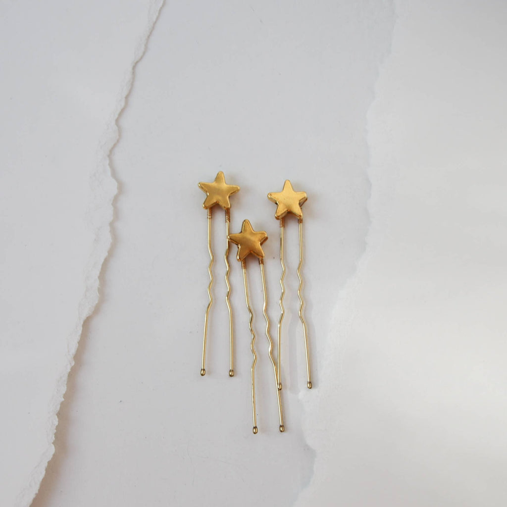 Antique Star Hair Pins (Set of 3) - NKIN