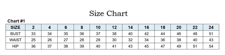 Bailey size chart