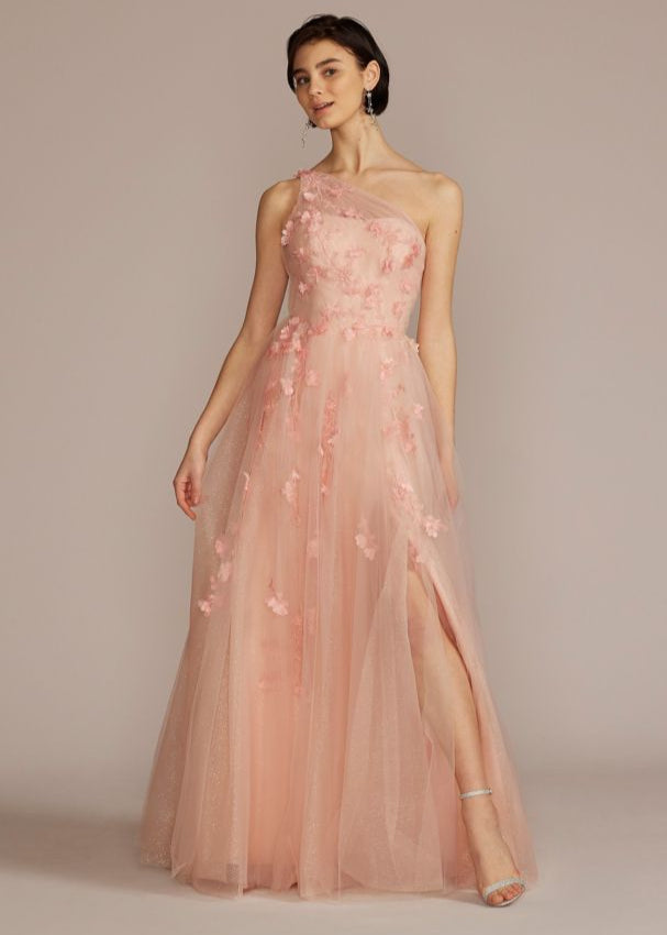 Blush A-line 3D Floral (Size 16) - NKIN