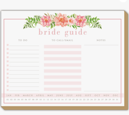 Pink Bride Guide Notepad
