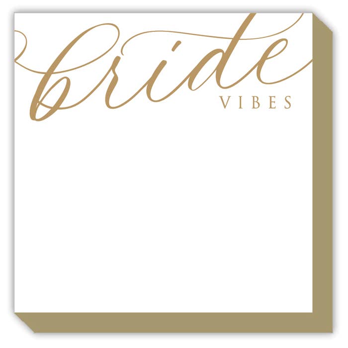 "Bride Vibes" Mini Square Gold Luxe Notepad - NKIN