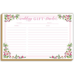 Wedding Gift Tracker Pink Blossoms Luxe Large Notepad
