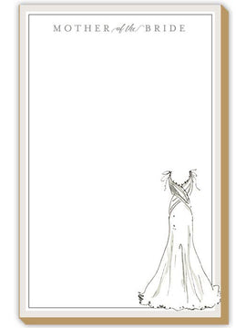 Mother of the Bride Wedding Gown Grey Luxe Large Notepad