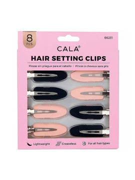 Bridesmaid Creaseless Hair Clips | Pink & Black Creaseless Clips