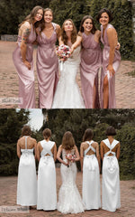 Wrap Bridesmaid Dress Silk Satin Infinity Multiway Dresses