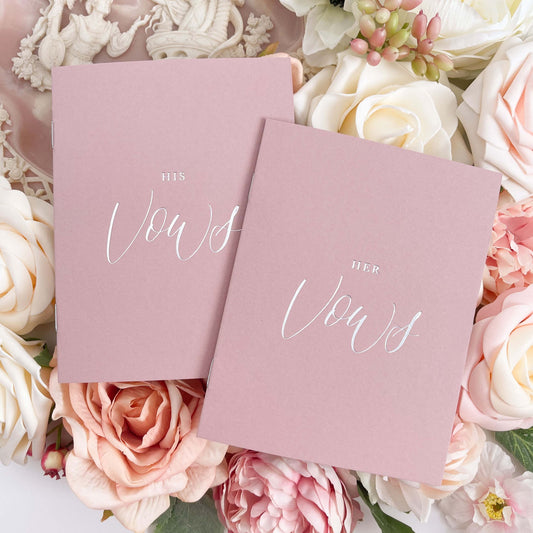 Dusty Rose (Silver Foil) Vow Books - NKIN
