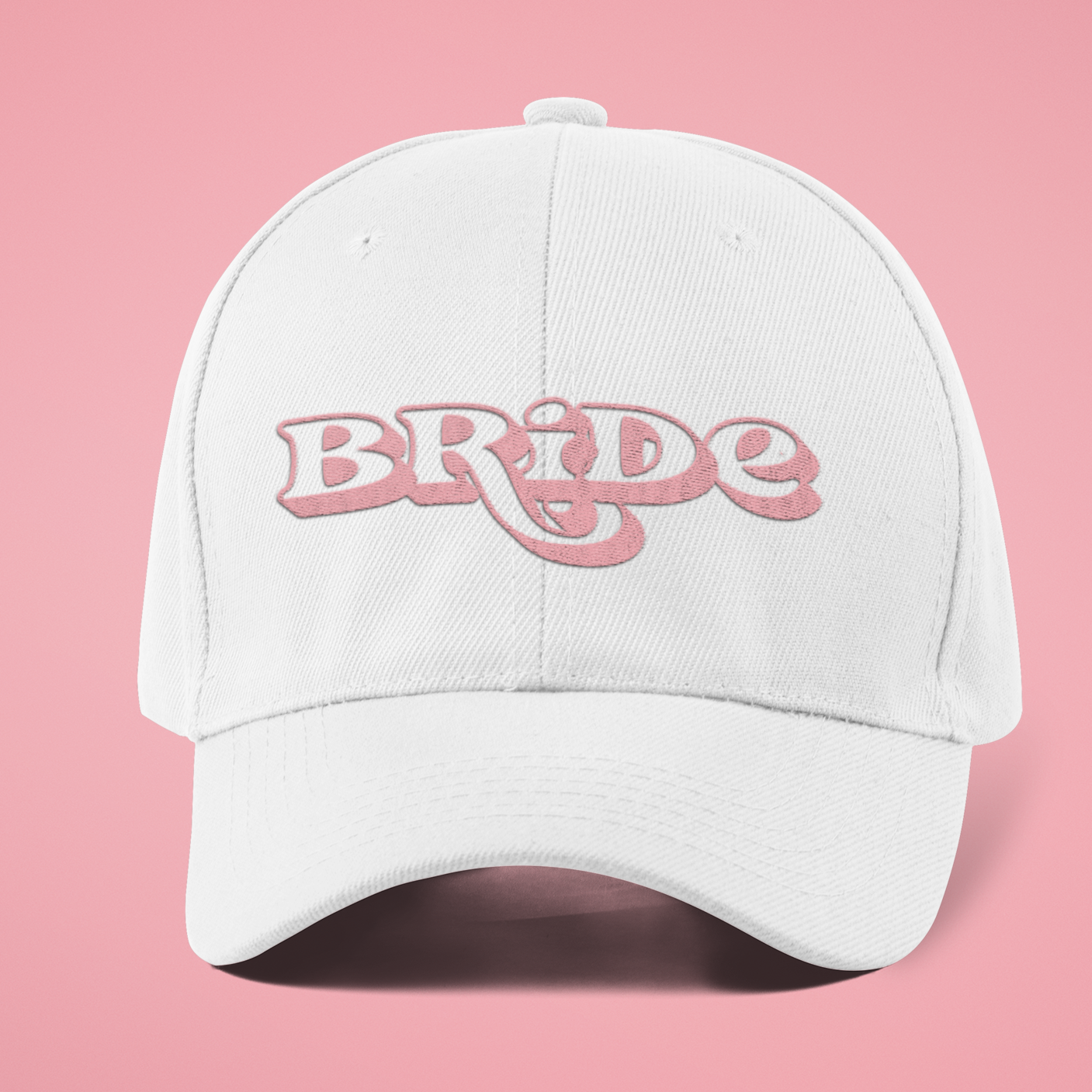 Pink Retro Bride Baseball Cap - NKIN