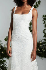 Honey by Theia Bridal size 12 - close up front view.