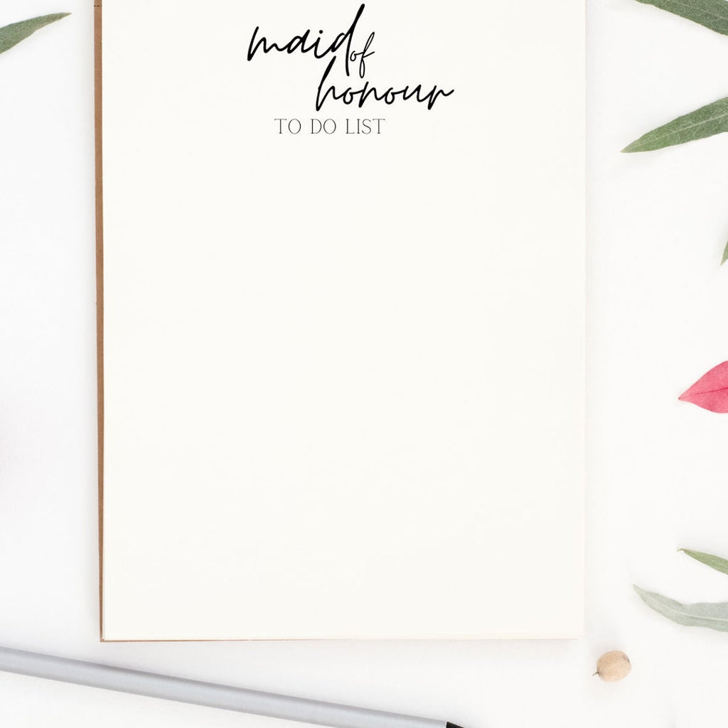 Maid of Honour Notepad - NKIN