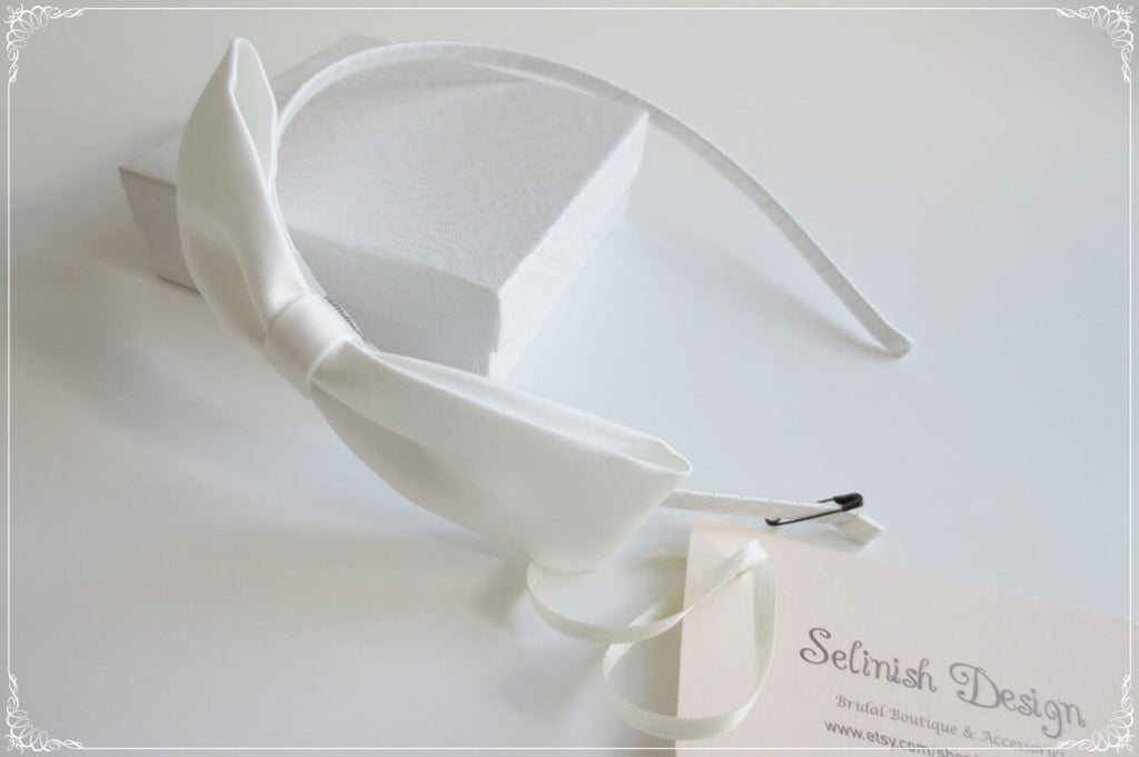 Bridal Oversized Bow Headband - NKIN