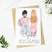 Personalized Bridesmaid Card