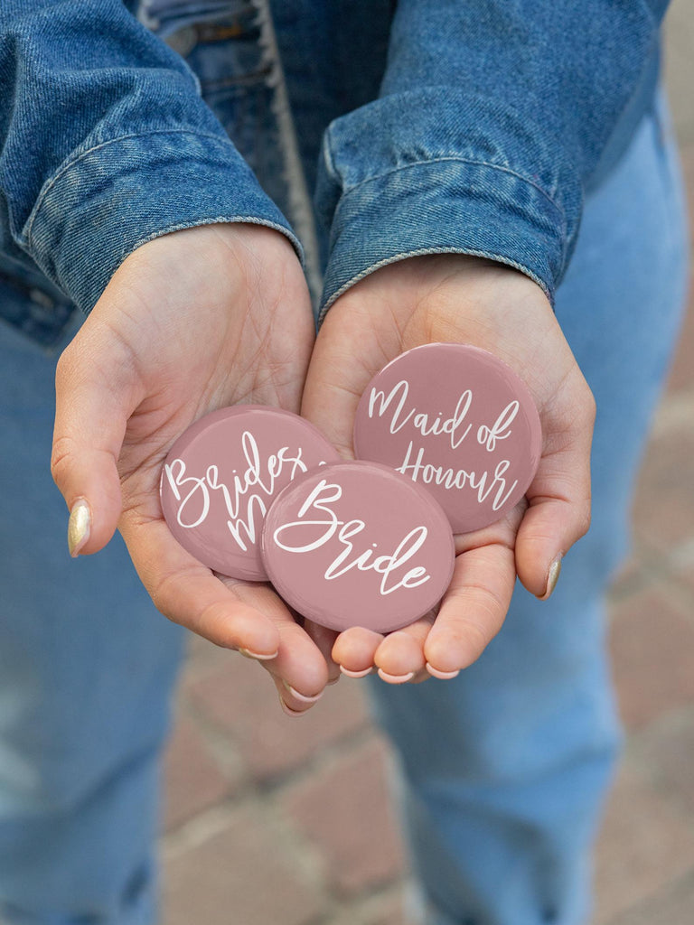 Personalized Mauve Buttons - NKIN