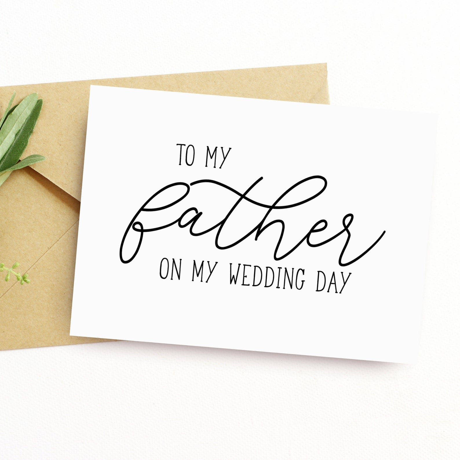 To My Father On My Wedding Day Card - NKIN
