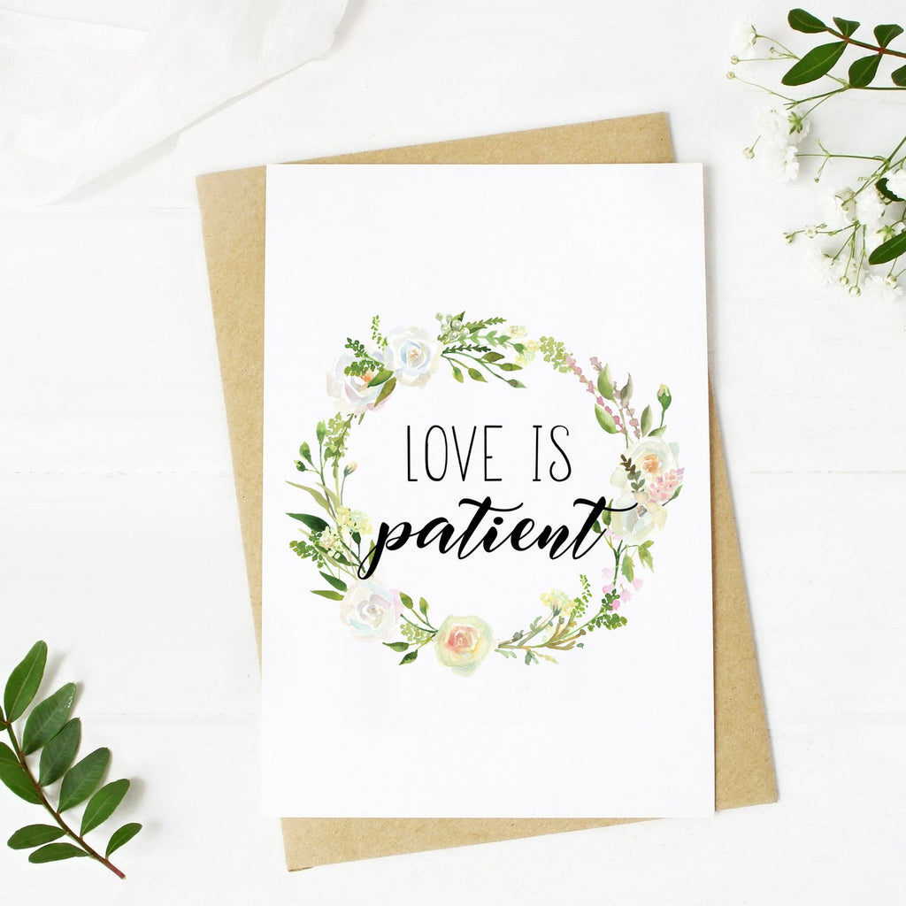 Love is Patient Card - Greenery - NKIN