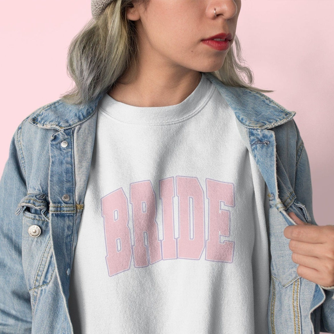 Varsity Bride Pink Crewneck - NKIN