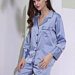 Long Sleeve Satin Pj Set - NKIN