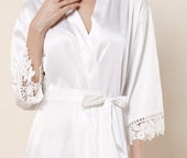 White Chunky Lace Robe