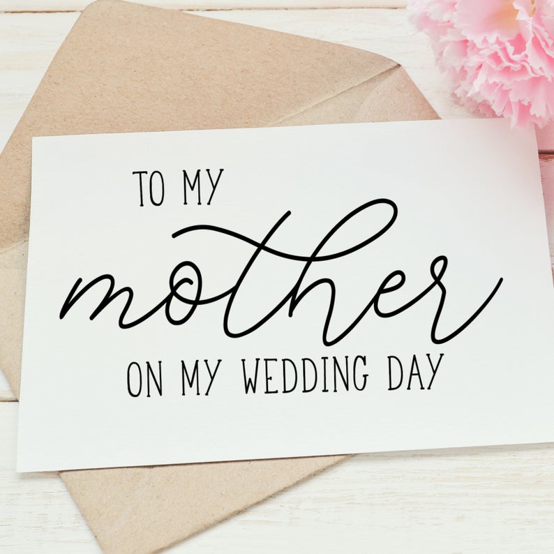To My Mother On My Wedding Day Card - NKIN