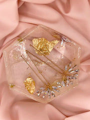 Gold and Crystal Opal Rhinestone Hair Pin - NKIN