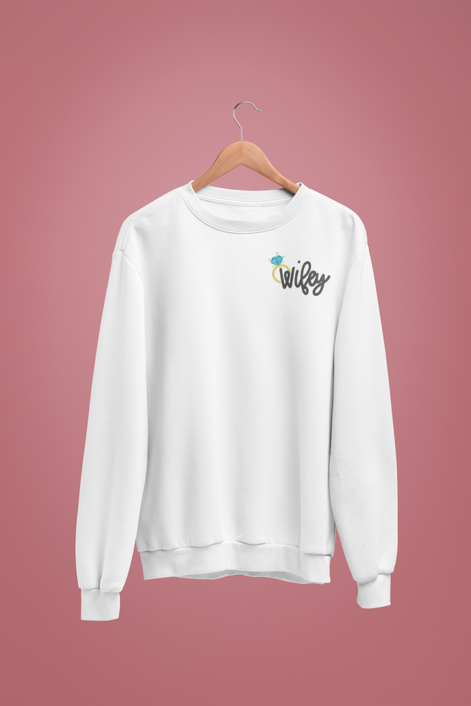 Wifey Ring Embroidered Crewneck - NKIN