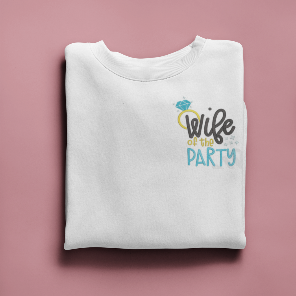 Wife of the Party Embroidered Crewneck - NKIN