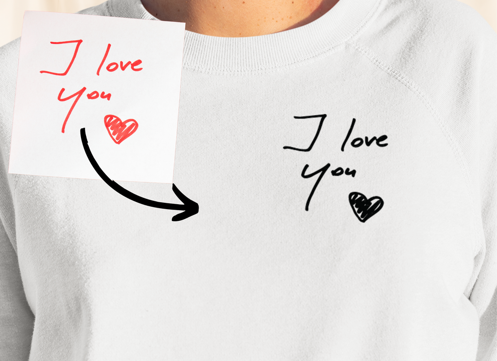 Personalized Love Note Script Crewneck - NKIN