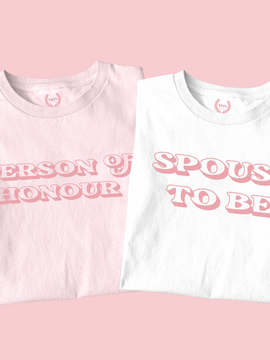 Matching Pink Wedding Party Tees