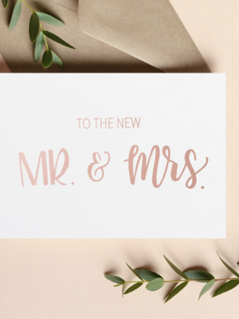 To the New Mr & Mrs | Congratulations Card